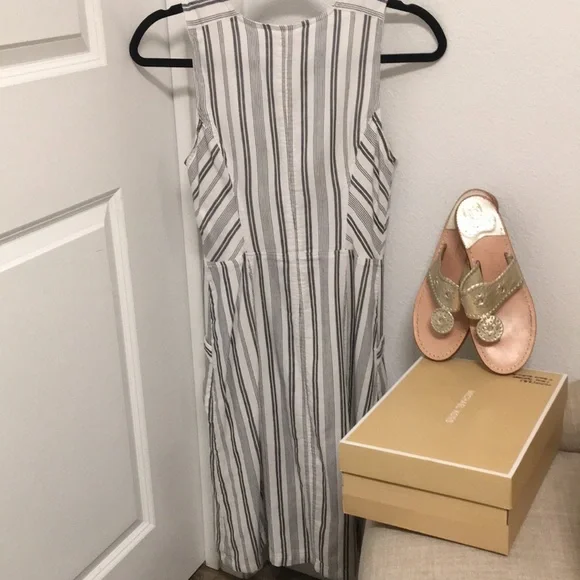 Moving Sale 🚗 - Loft Blue White Striped Dress, Size 0 - Picture 6 of 7